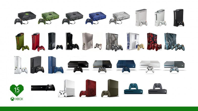 15 years of Xbox consoles 15 years of Xbox consoles